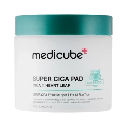 Medicube Super Cica BHA Soothing Exfoliating Toner Pads for Face, 70 pcs
