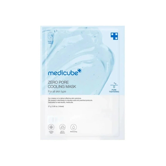 Medicube Zero Pore Cooling Sheet Mask for Face with Allantoin & Niacinamide 27 g
