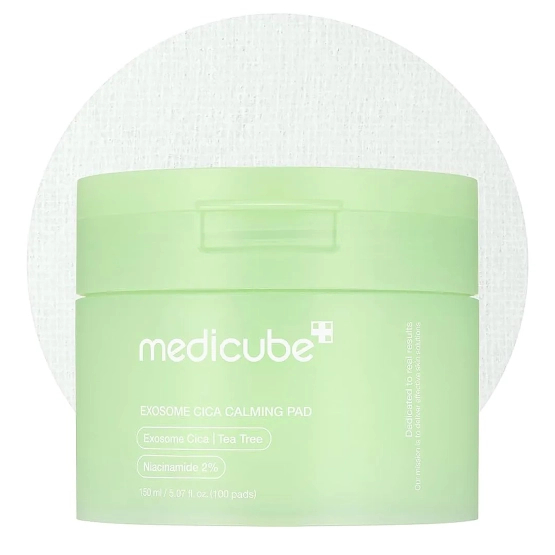 Medicube Exosome Cica Calming Facial Pads with Centella Asiatica for Sensitive Skin, 100 pcs