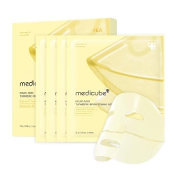 Medicube Kojic Acid Turmeric Brightening Gel Sheet Masks, Set of 4