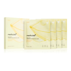 Medicube Kojic Acid Turmeric Brightening Gel Sheet Masks, Set of 4